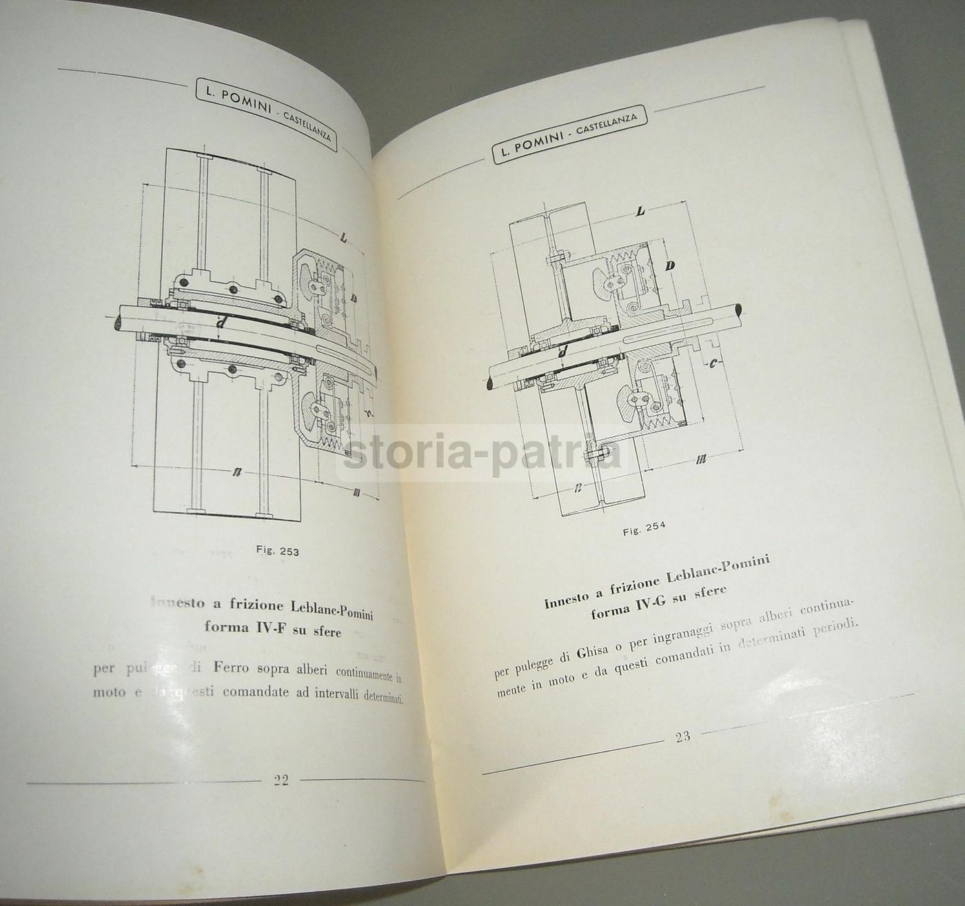 Catalogo Pomini Organi Normali Per La Trasmissione Del Moto TR 151 Castellanza Anni '50