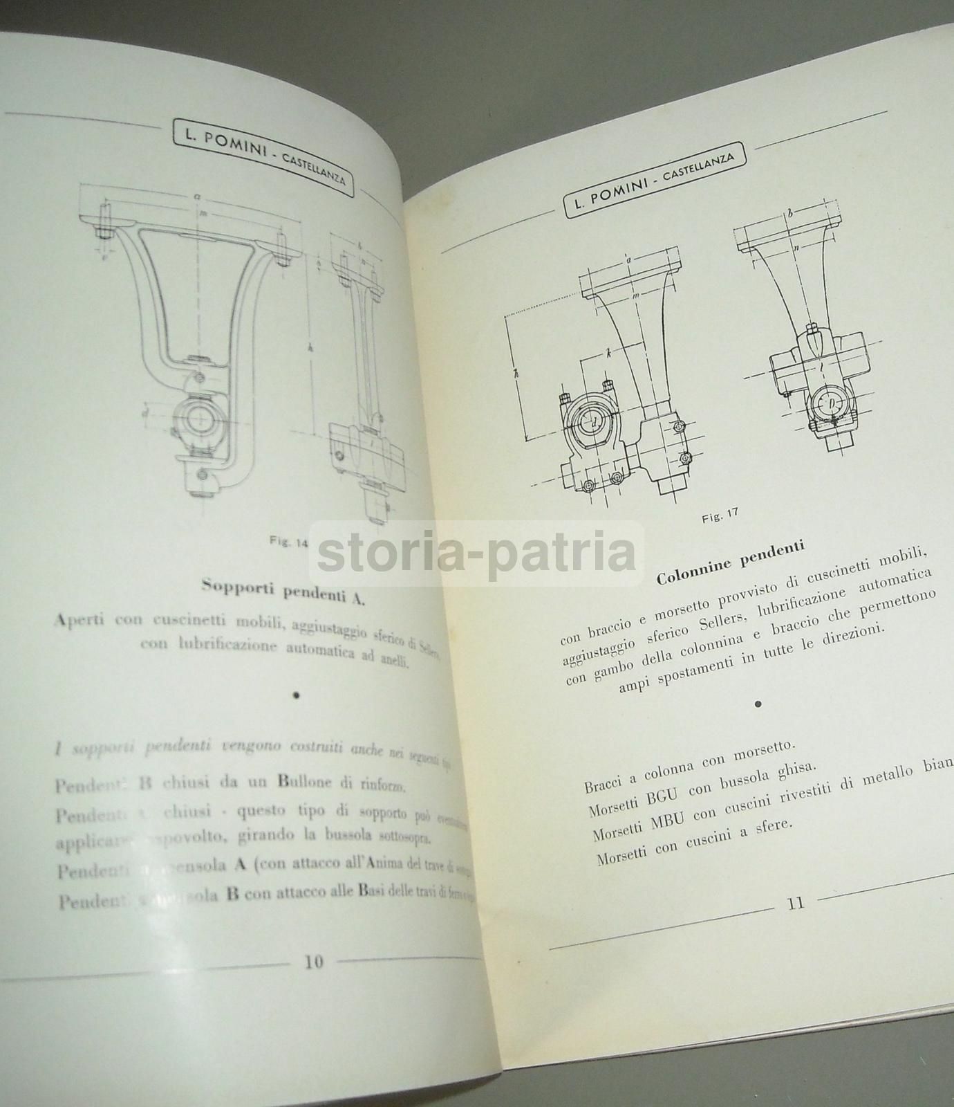 Catalogo Pomini Organi Normali Per La Trasmissione Del Moto TR 151 Castellanza Anni '50