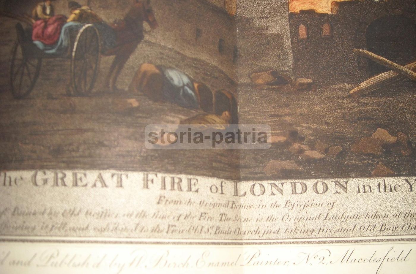 Incisione Del Grande Incendio Di Londra Del 1666, W. Birch, 1792