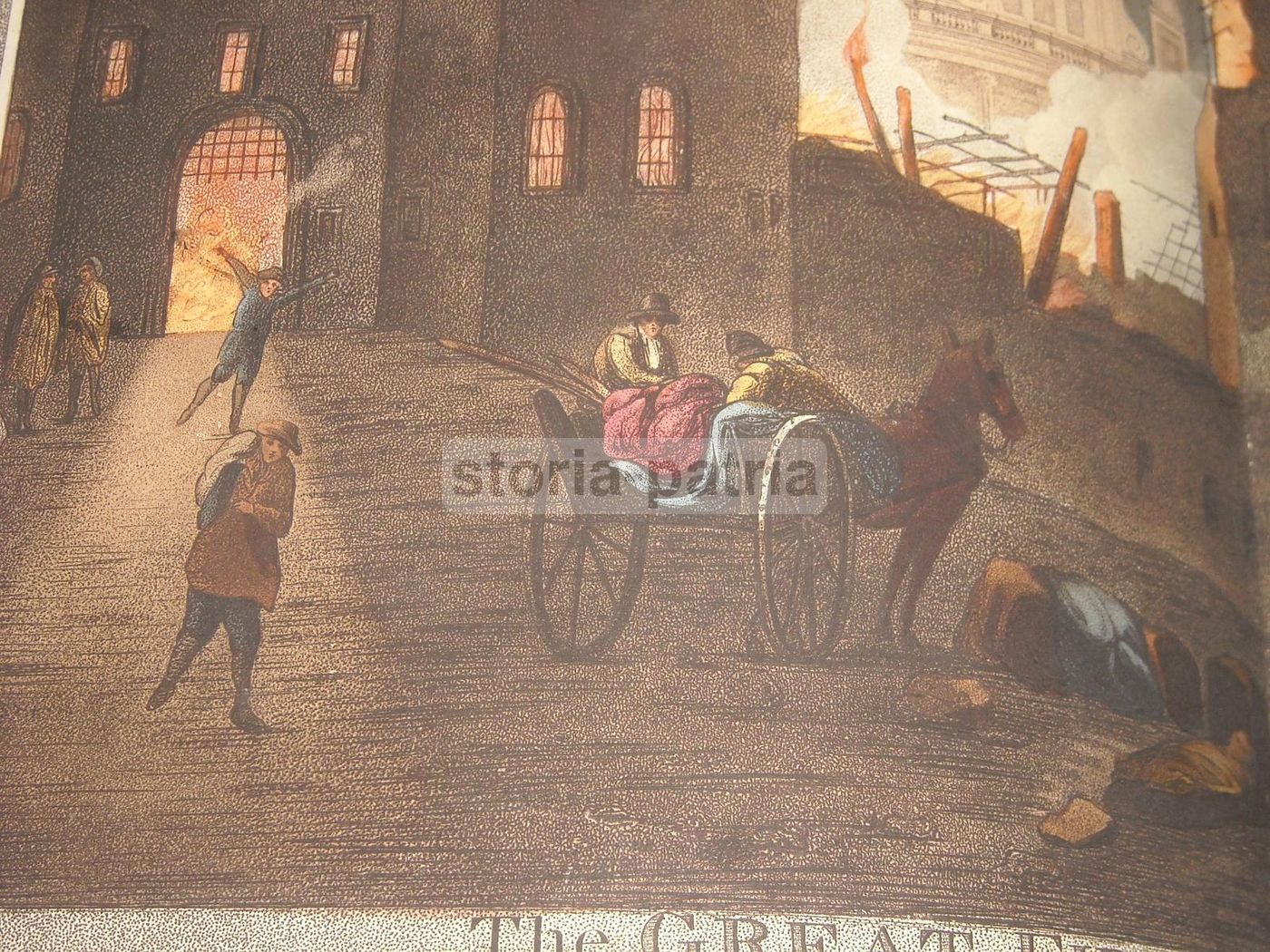 Incisione Del Grande Incendio Di Londra Del 1666, W. Birch, 1792