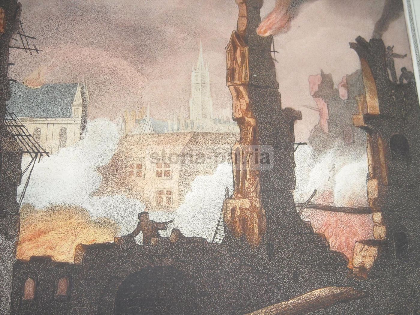 Incisione Del Grande Incendio Di Londra Del 1666, W. Birch, 1792