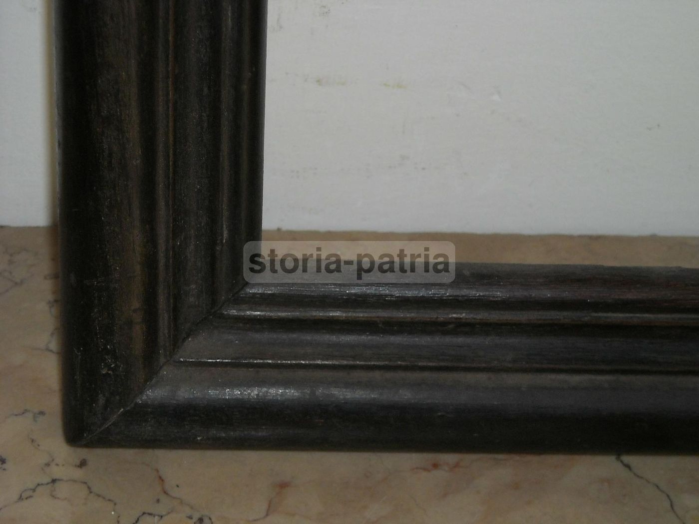 Antica Cornice In Legno Massello, Fine '800, 45x38 Cm