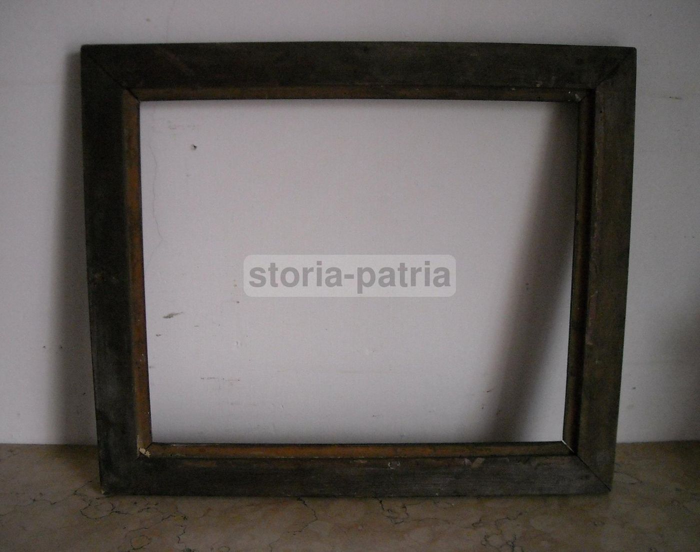 Antica Cornice In Legno Massello, Fine '800, 45x38 Cm