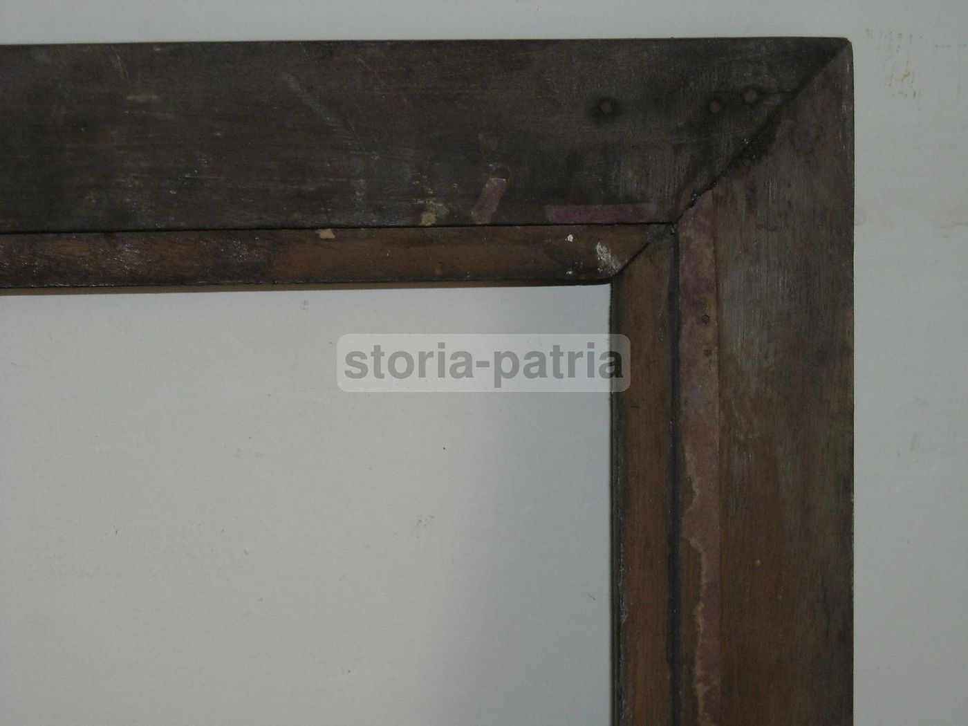 Antica Cornice In Legno Massello, Fine '800, 45x38 Cm