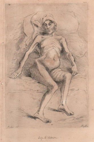 Incisione Antica Muzelle Su Disegno Richer, Seconda Metà Dell'800