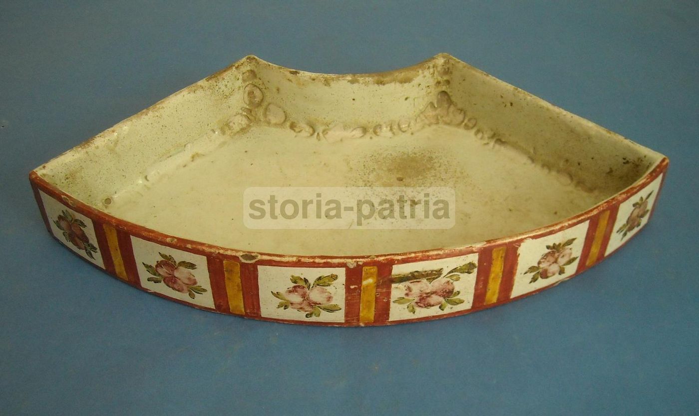 Ceramica Antica Fuina, Castelli, Abruzzo, Con Decoro Floreale, Circa 1800