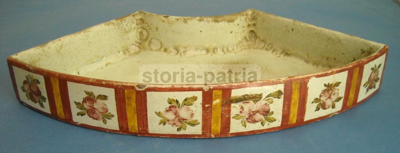 Ceramica Antica Fuina, Castelli, Abruzzo, Con Decoro Floreale, Circa 1800