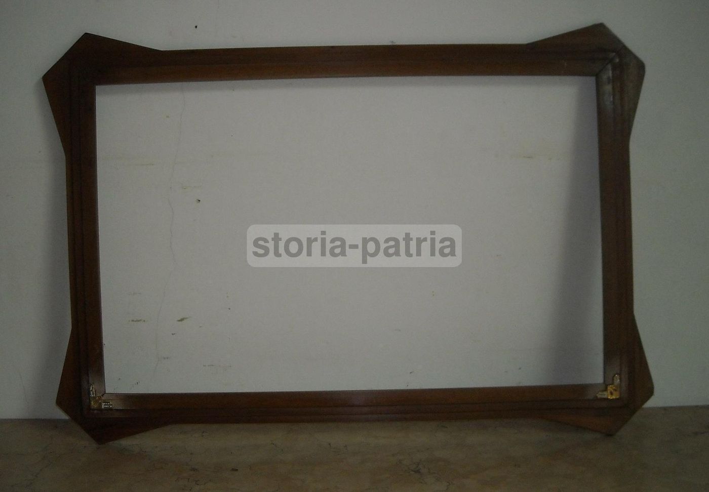 Cornice Antica Liberty In Noce Massello, Inizio '900, Cm 69x45