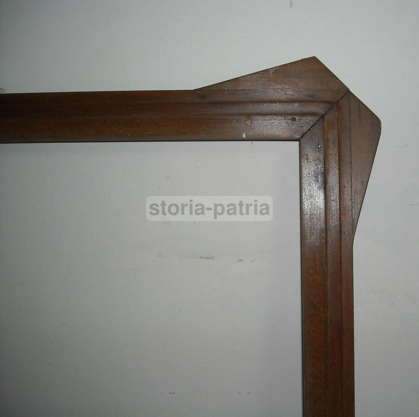 Cornice Antica Liberty In Noce Massello, Inizio '900, Cm 69x45