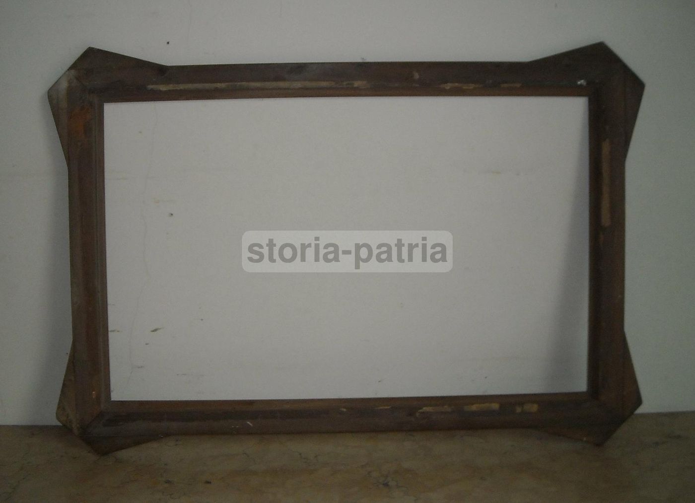 Cornice Antica Liberty In Noce Massello, Inizio '900, Cm 69x45