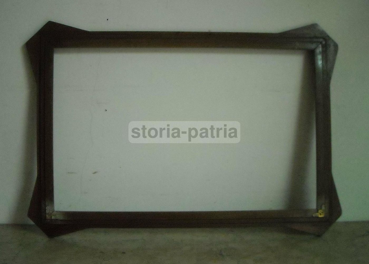 Cornice Antica Liberty In Noce Massello, Inizio '900, Cm 69x45