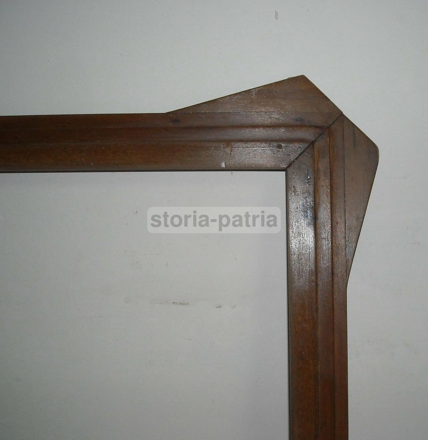 Cornice Antica Liberty In Noce Massello, Inizio '900, Cm 69x45
