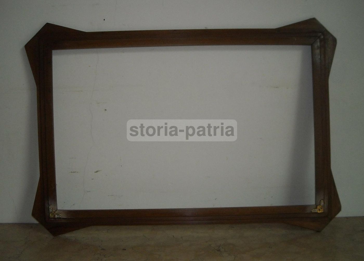 Cornice Antica Liberty In Noce Massello, Inizio '900, Cm 69x45