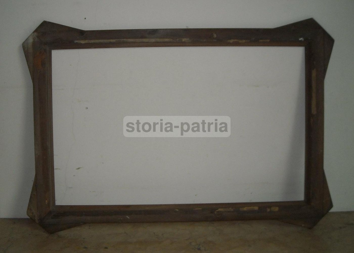 Cornice Antica Liberty In Noce Massello, Inizio '900, Cm 69x45