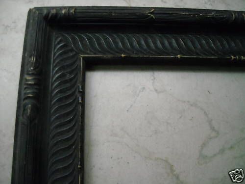 Cornice Antica Ebanizzata Con Rilievi, Fine '800, 38x27,5 Cm