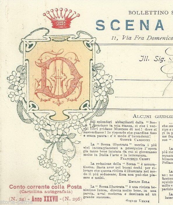 Cartolina Pubblicitaria Scena Illustrata Pollazzi Liberty Abruzzo