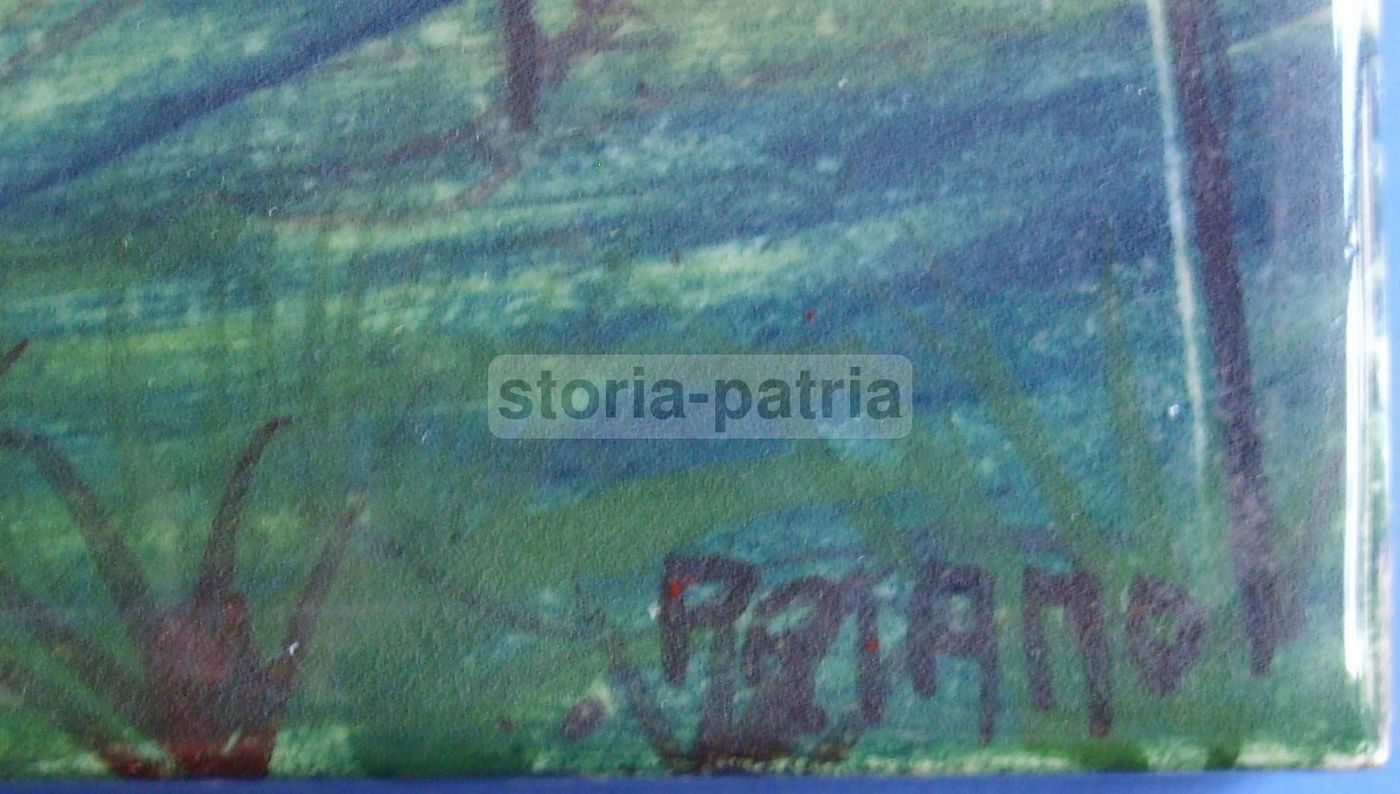 Veduta Ariano Irpino Su Ceramica Dipinta Ferrazzano Epoca Fascista