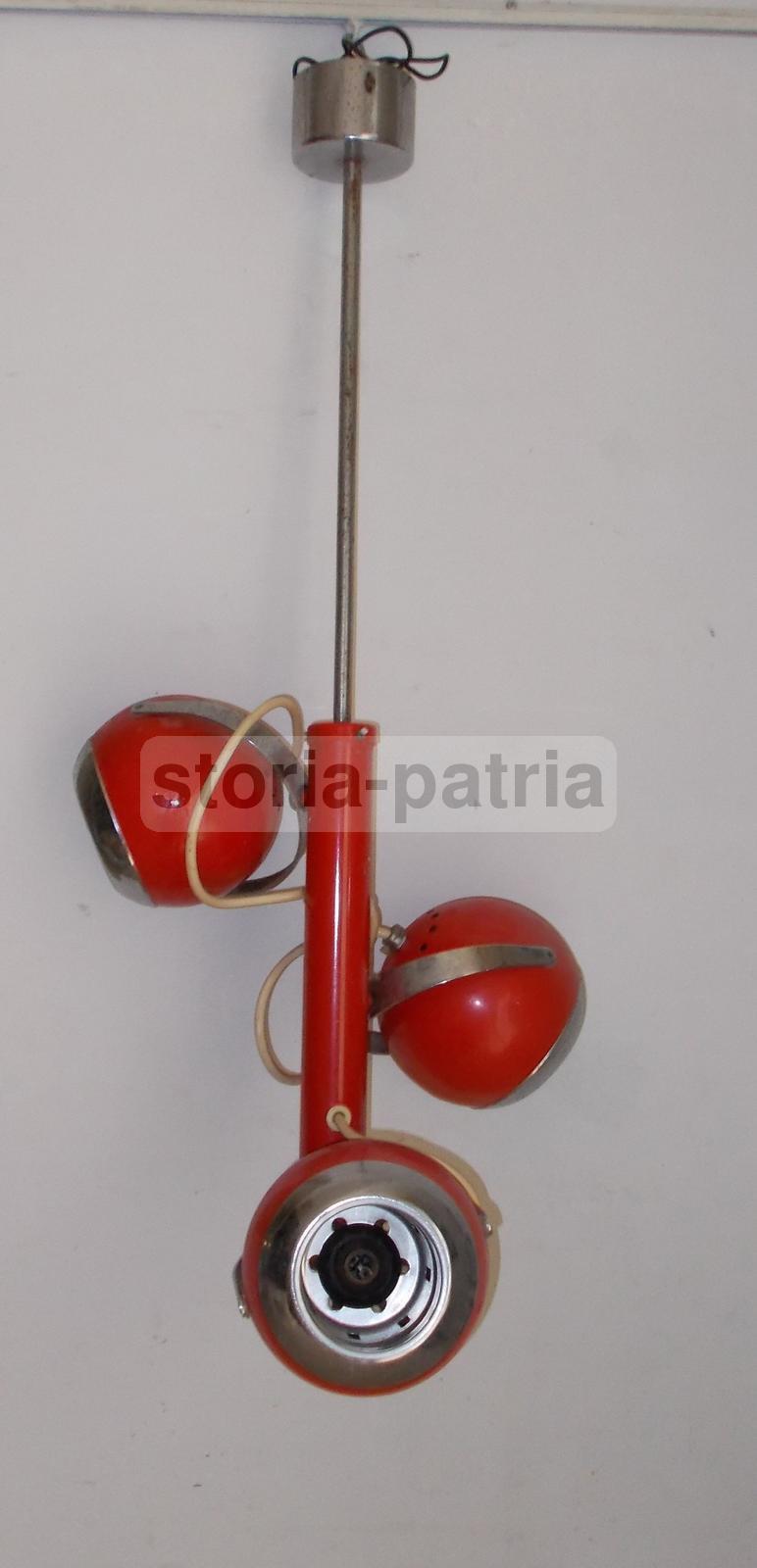 Lampadario Vintage Anni 50 70 Design Modernariato Metallo Cromato