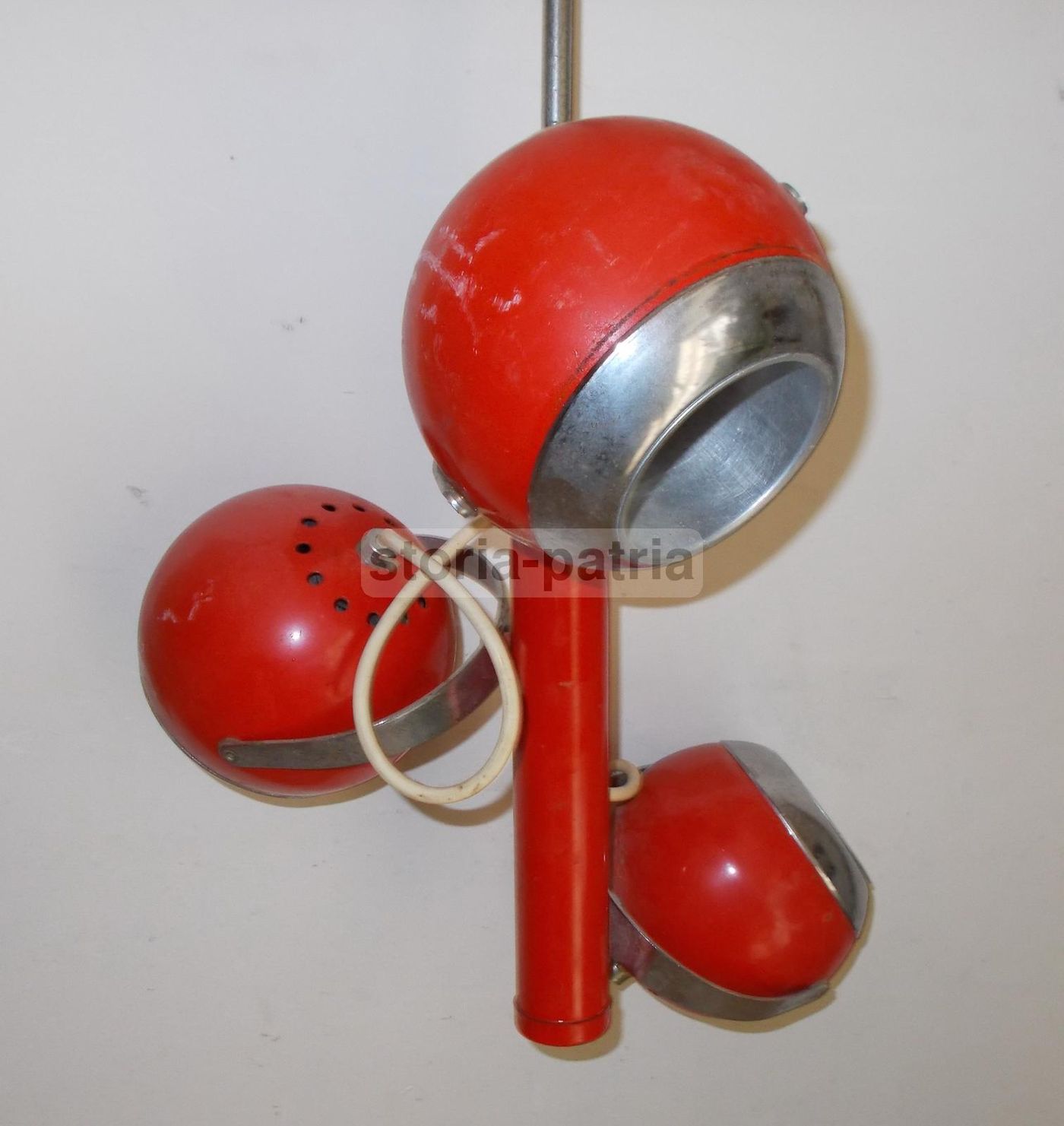 Lampadario Vintage Anni 50 70 Design Modernariato Metallo Cromato
