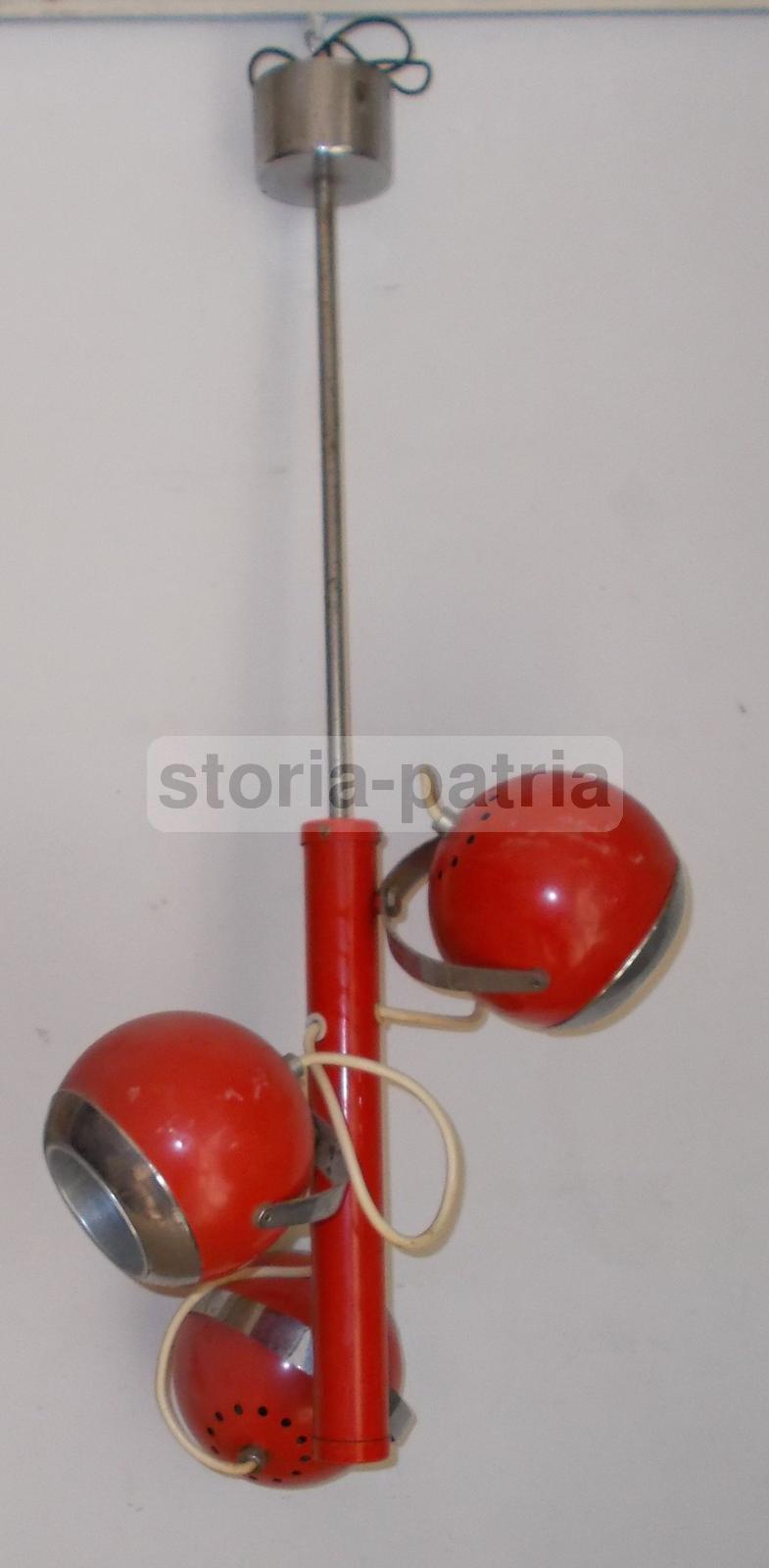 Lampadario Vintage Anni 50 70 Design Modernariato Metallo Cromato