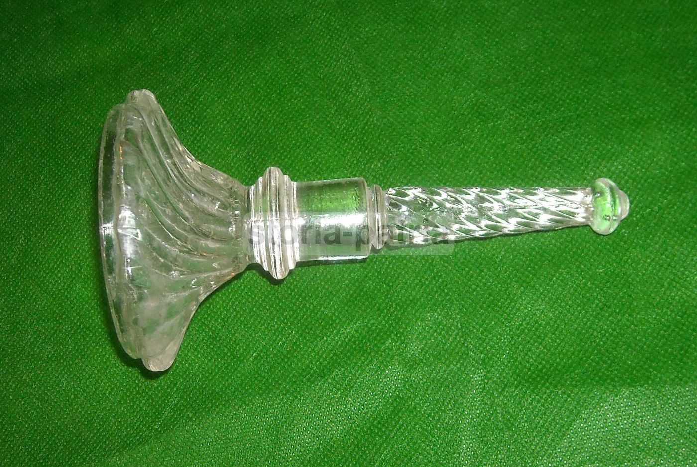 Vetro Decorativo Anni '30 '50 Modellato A Spirali