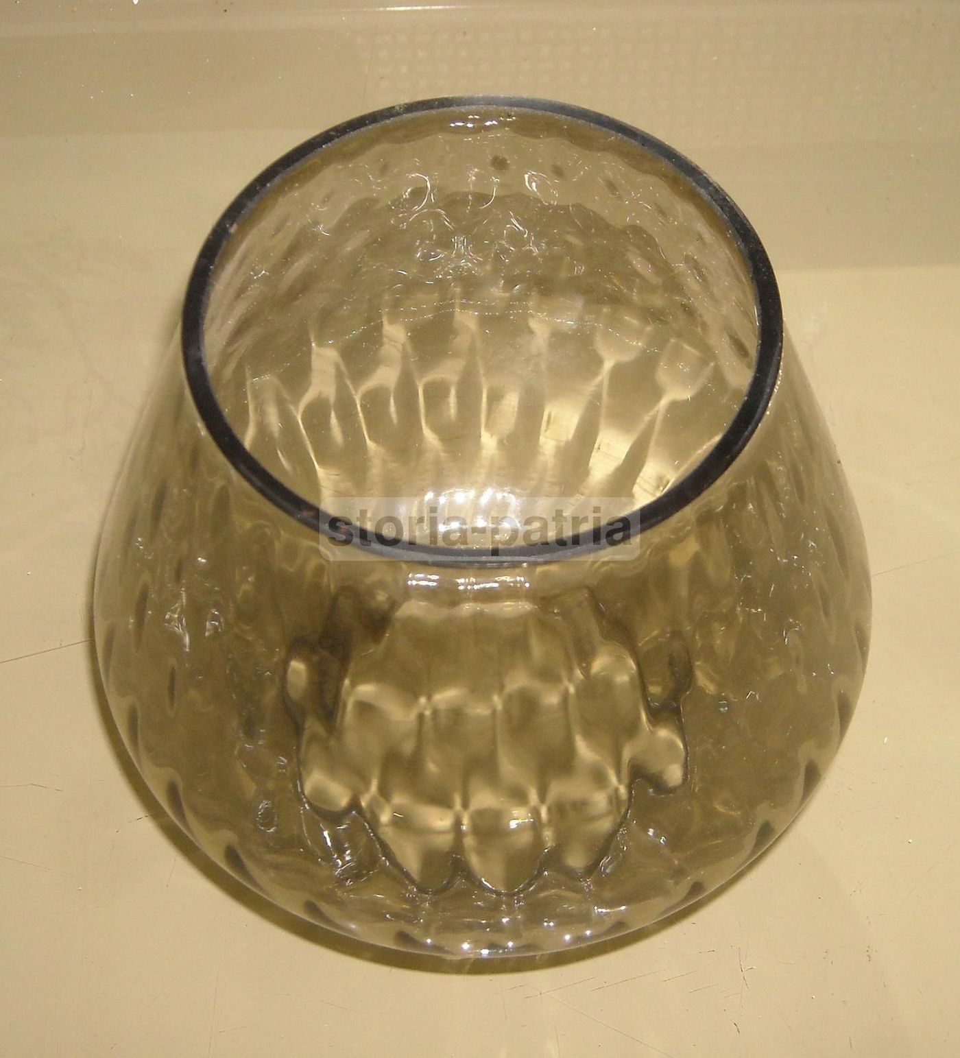 Coppa Per Lampada In Vetro Fumé, Design Italiano, 1940 1960