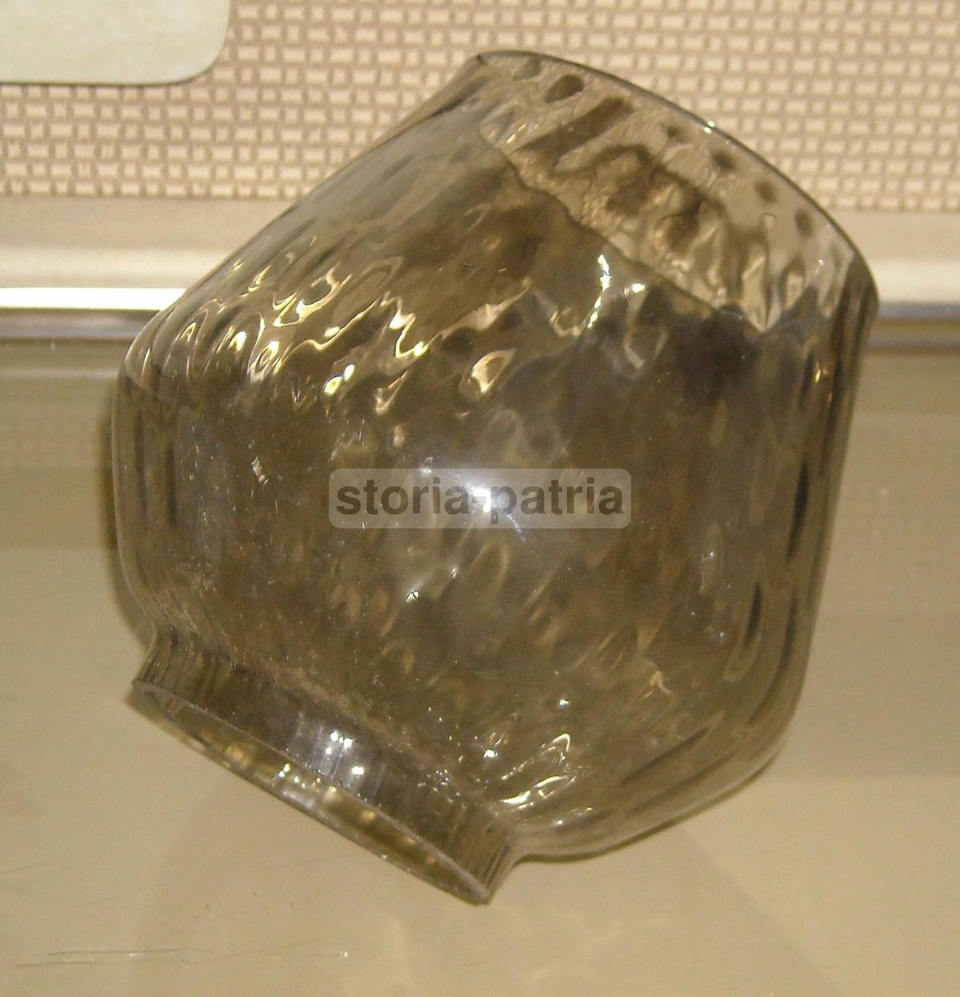 Coppa Per Lampada In Vetro Fumé, Design Italiano, 1940 1960
