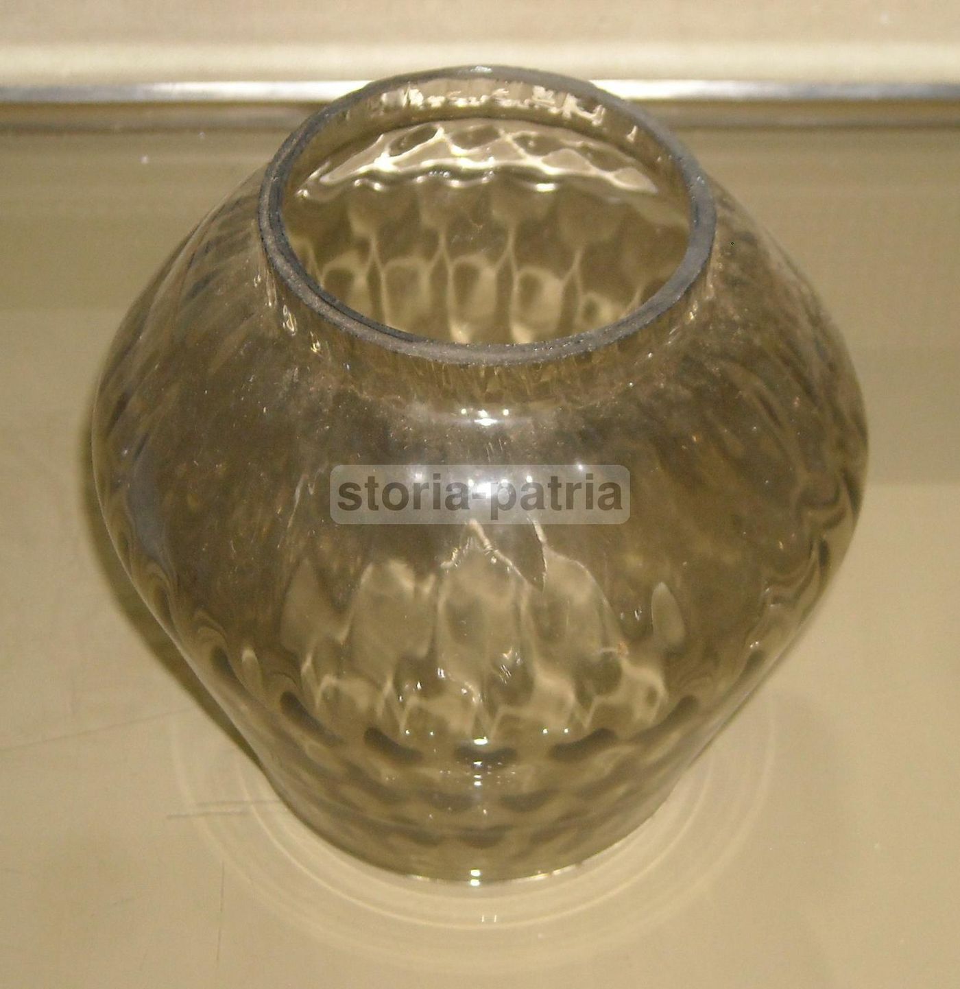 Coppa Per Lampada In Vetro Fumé, Design Italiano, 1940 1960
