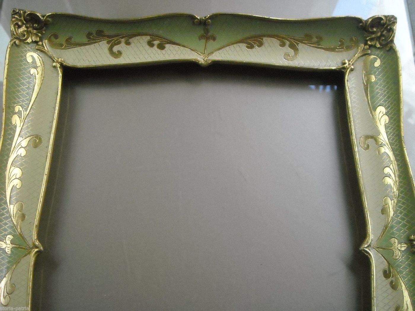 Cornice Laccata E Dorata Decorativa, Anni '30 '50, Cm 36x30
