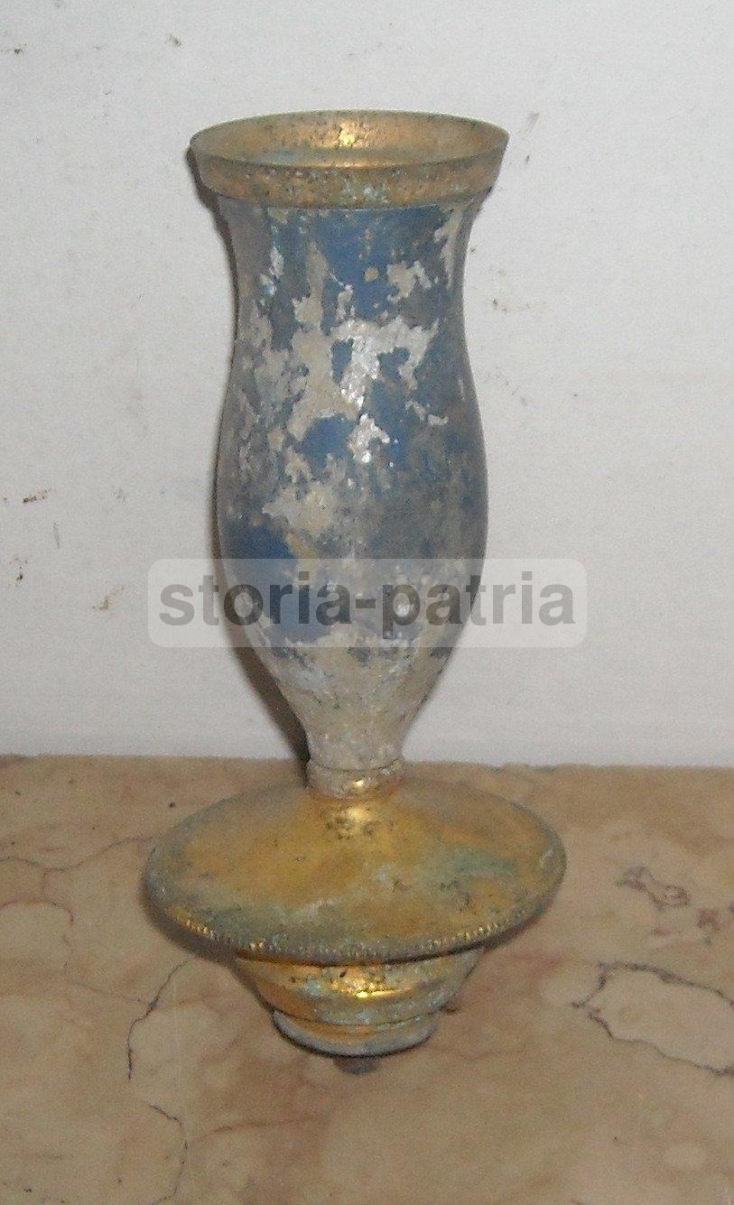 Portalampada Vintage Laccato Blu E Dorato Anni '30 '50