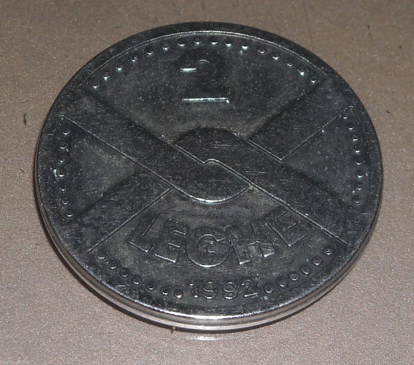 Gettone Pubblicitario Lega Nord 2 Leghe 1992 Numismatica