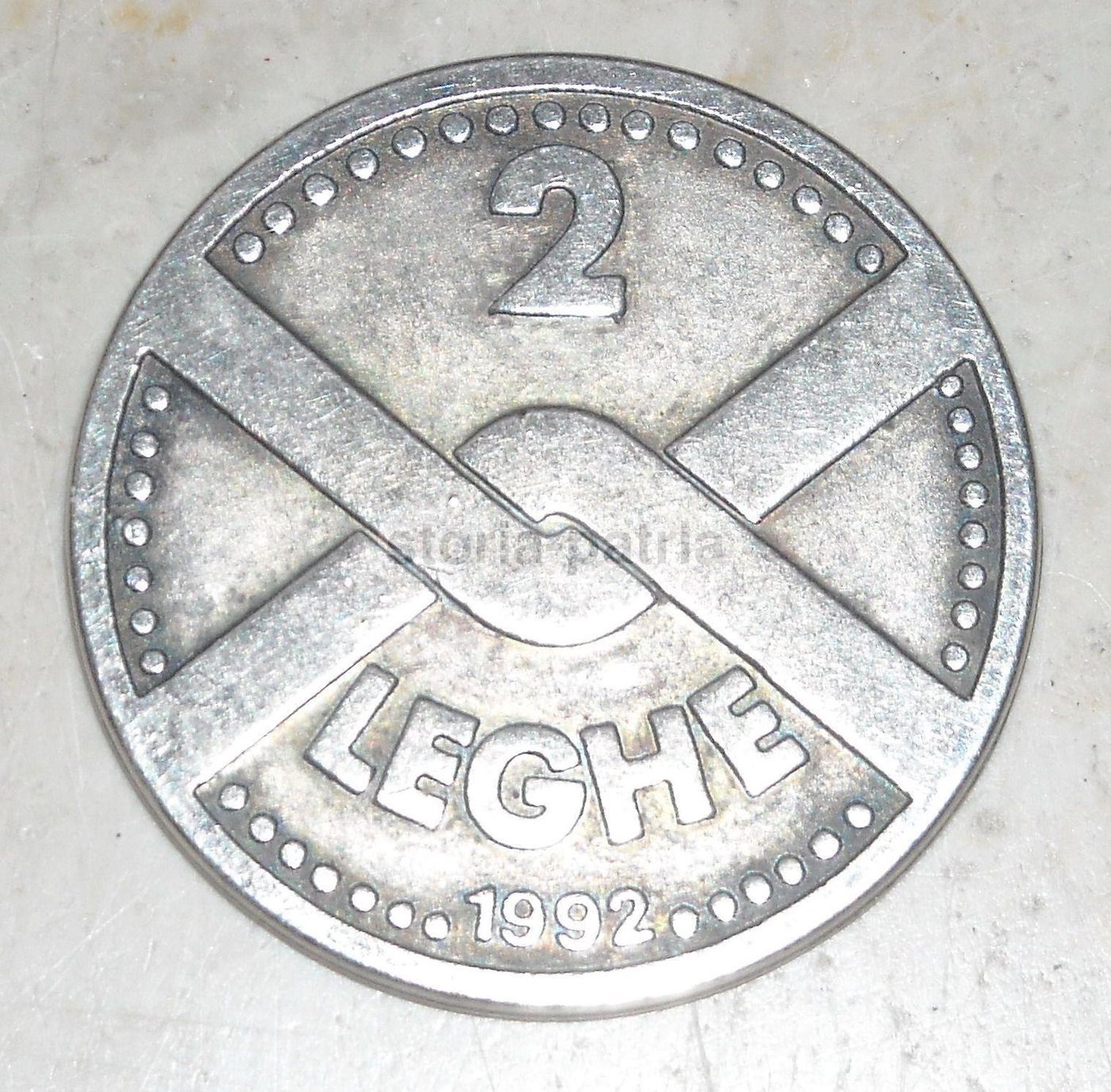 Gettone Pubblicitario Lega Nord 2 Leghe 1992 Numismatica