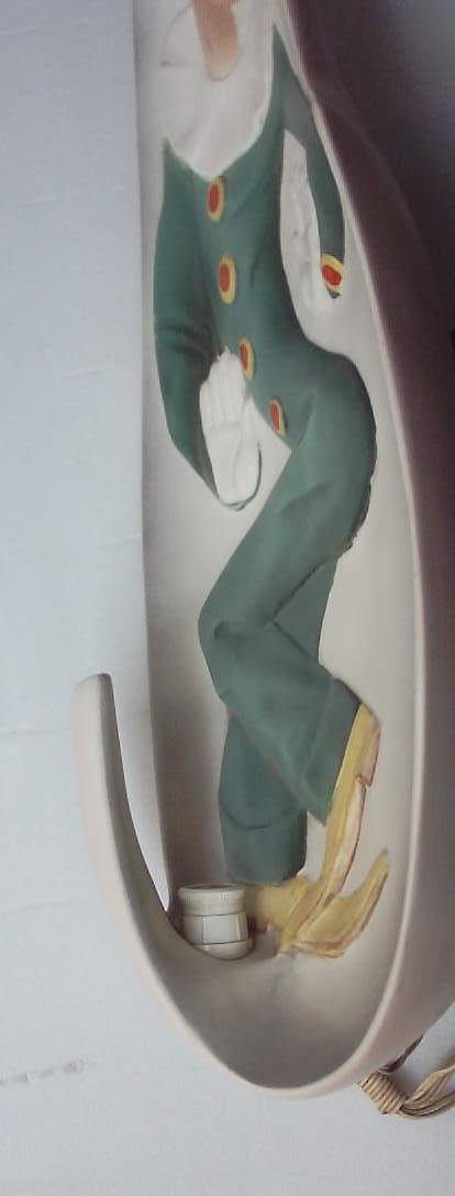 Lampada Da Parete In Ceramica C.I.A. Manna, Clown, Anni '50
