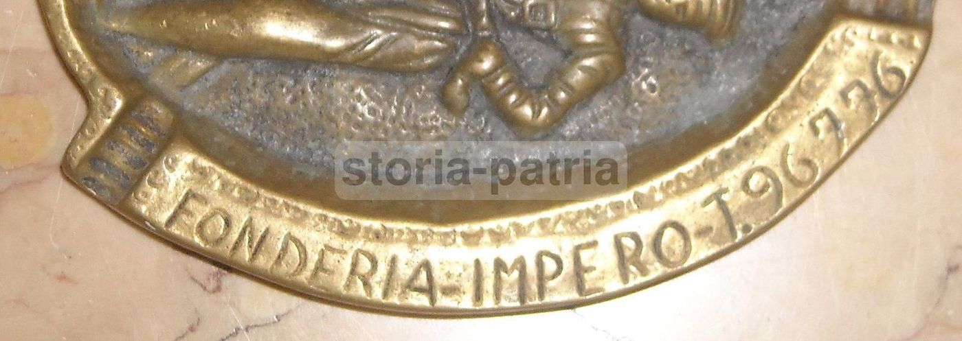 Soprammobile Pubblicitario Fonderia Impero, Anni '30 '50, Ottone