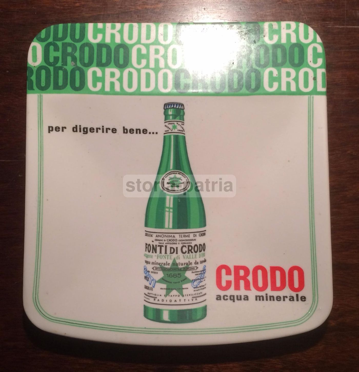 Vassoio Rendiresto Pubblicitario Acqua Crodo (1950 1970)