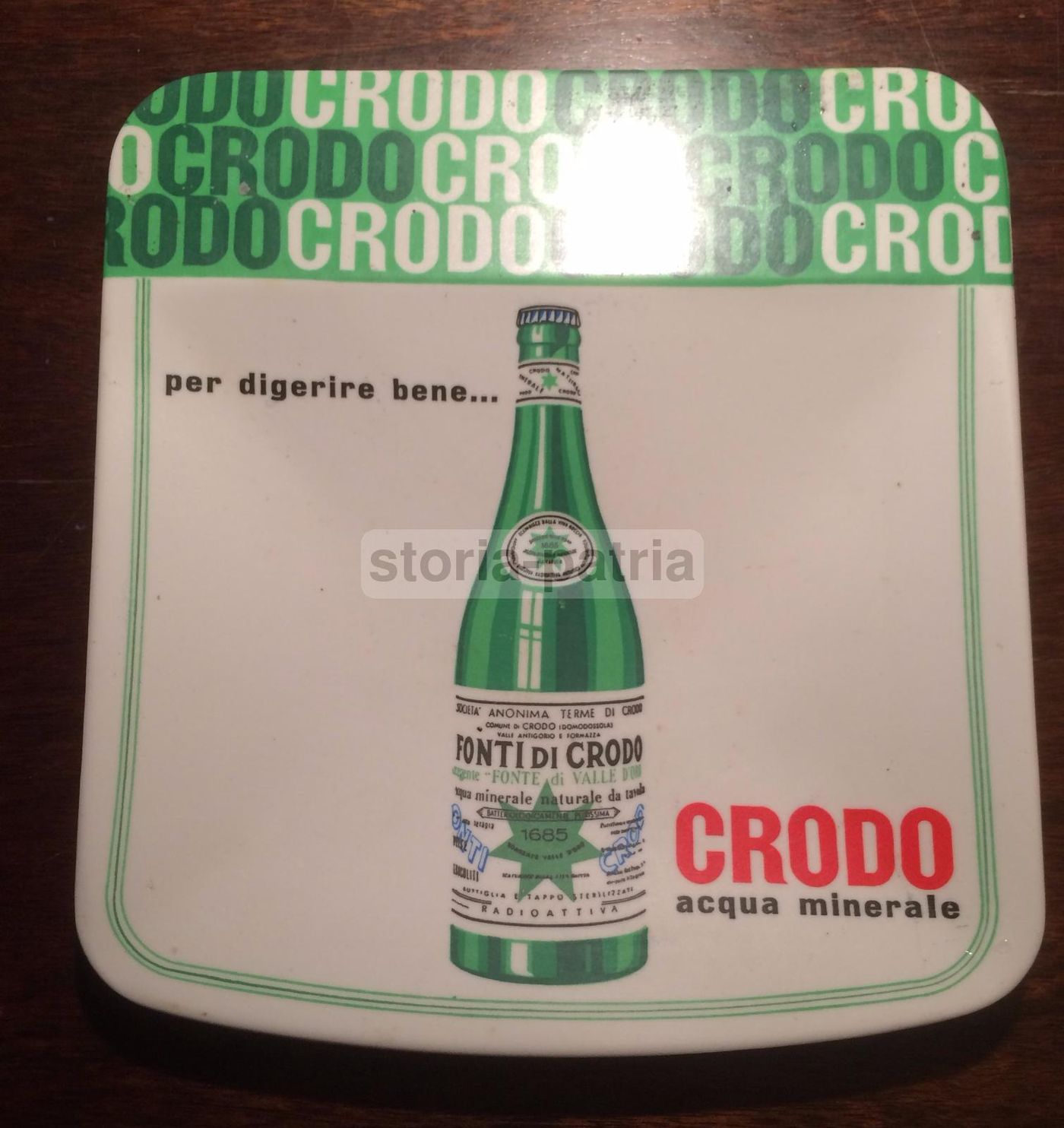 Vassoio Rendiresto Pubblicitario Acqua Crodo (1950 1970)