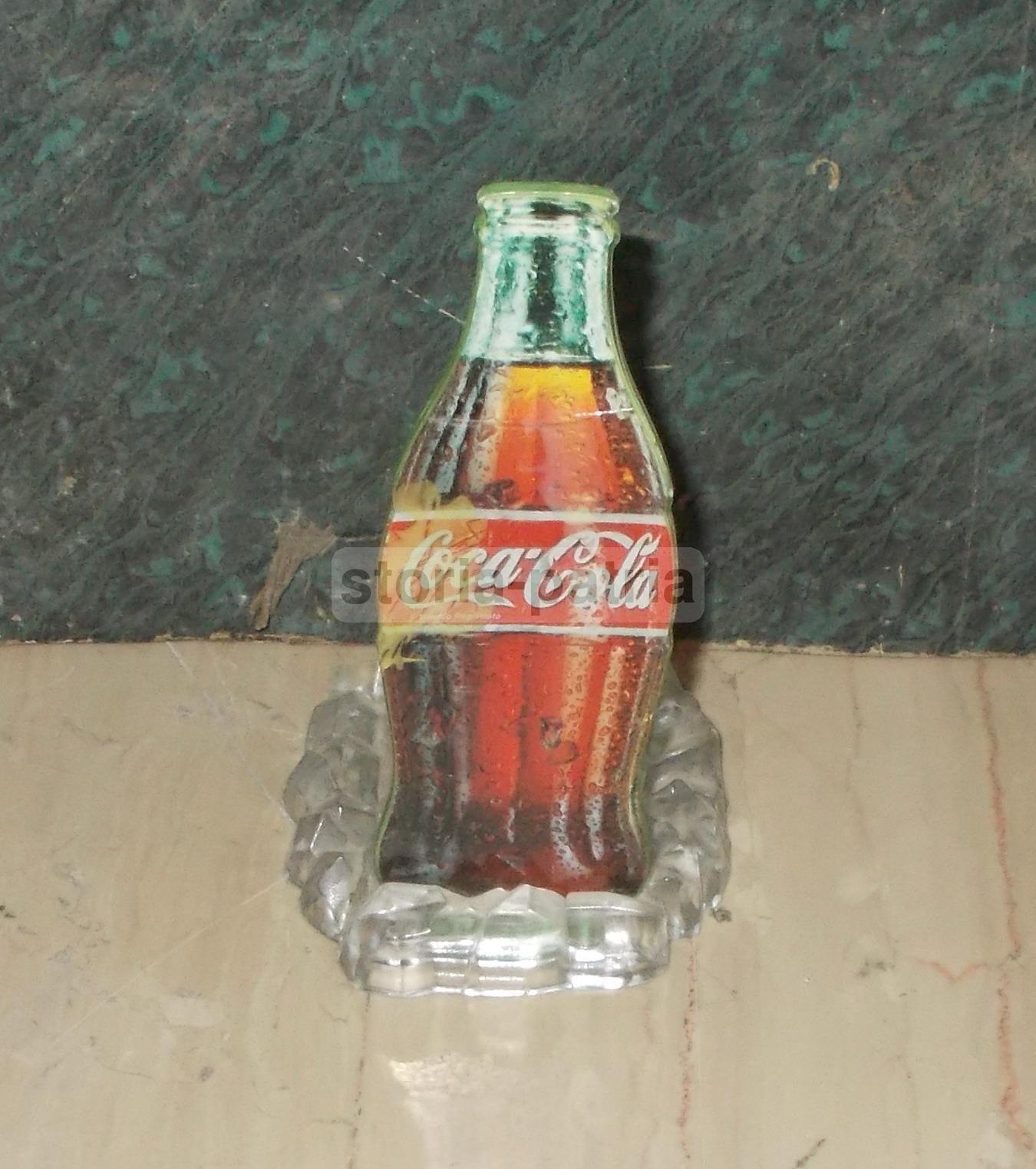 Espositore Pubblicitario Coca Cola Vintage Effetto Ghiaccio, Anni '70
