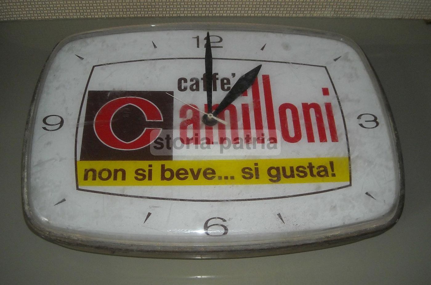 Insegna Pubblicitaria Caffè Camilloni Con Orologio, Anni 1960 70
