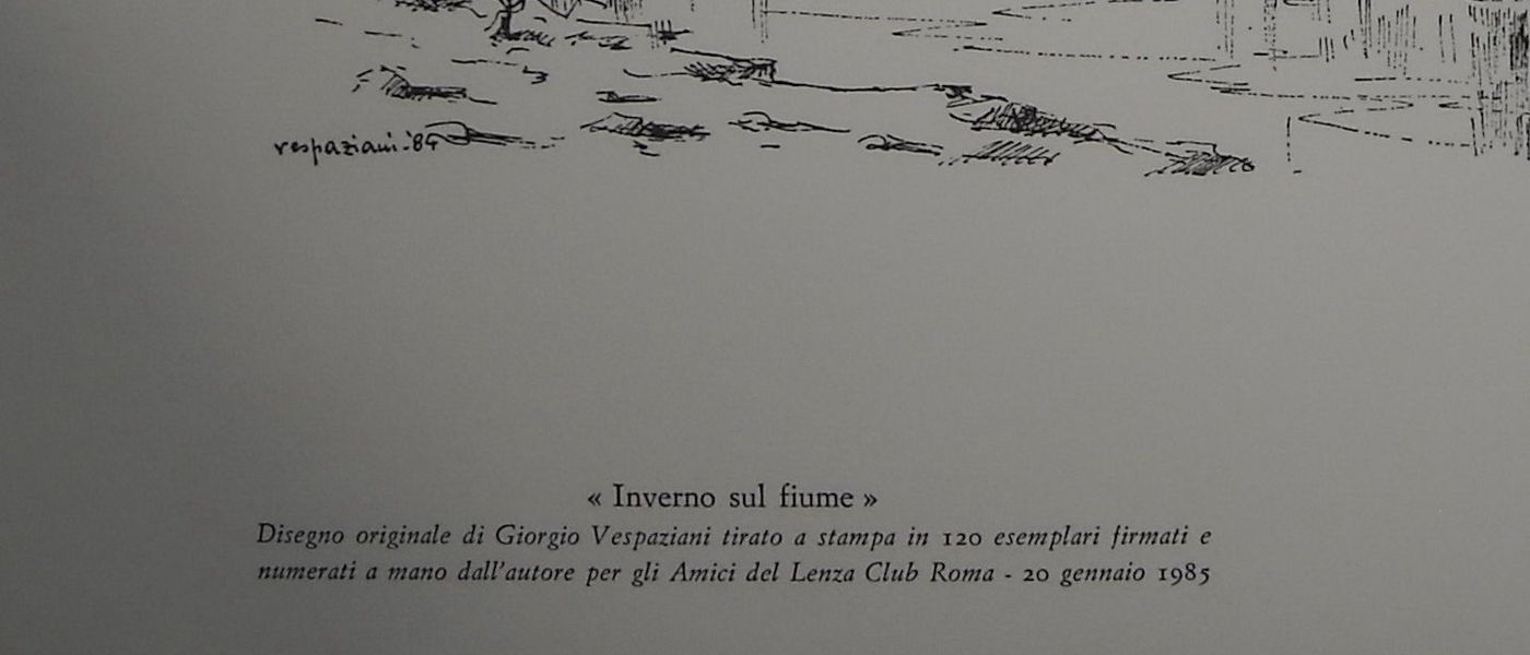 Inverno Sul Fiume: Giorgio Vespaziani, Stampa Per Il Lenza Club Roma (1985)