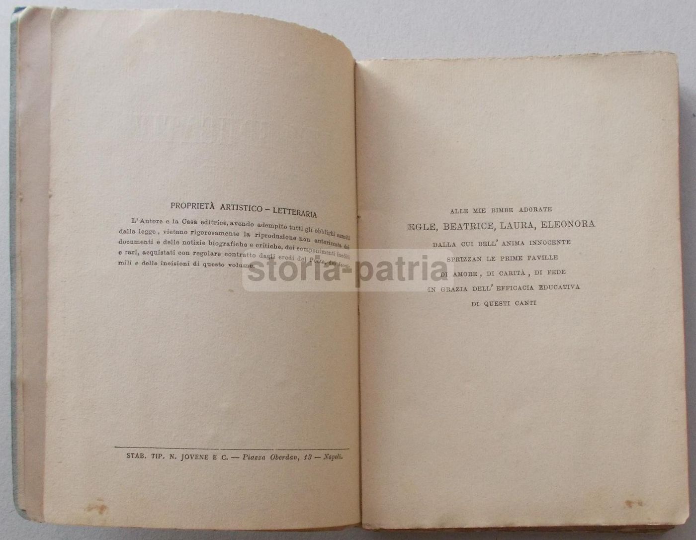 Canti Educativi Di P. P. Parzanese (1921)   Ariano Irpino E Irpinia