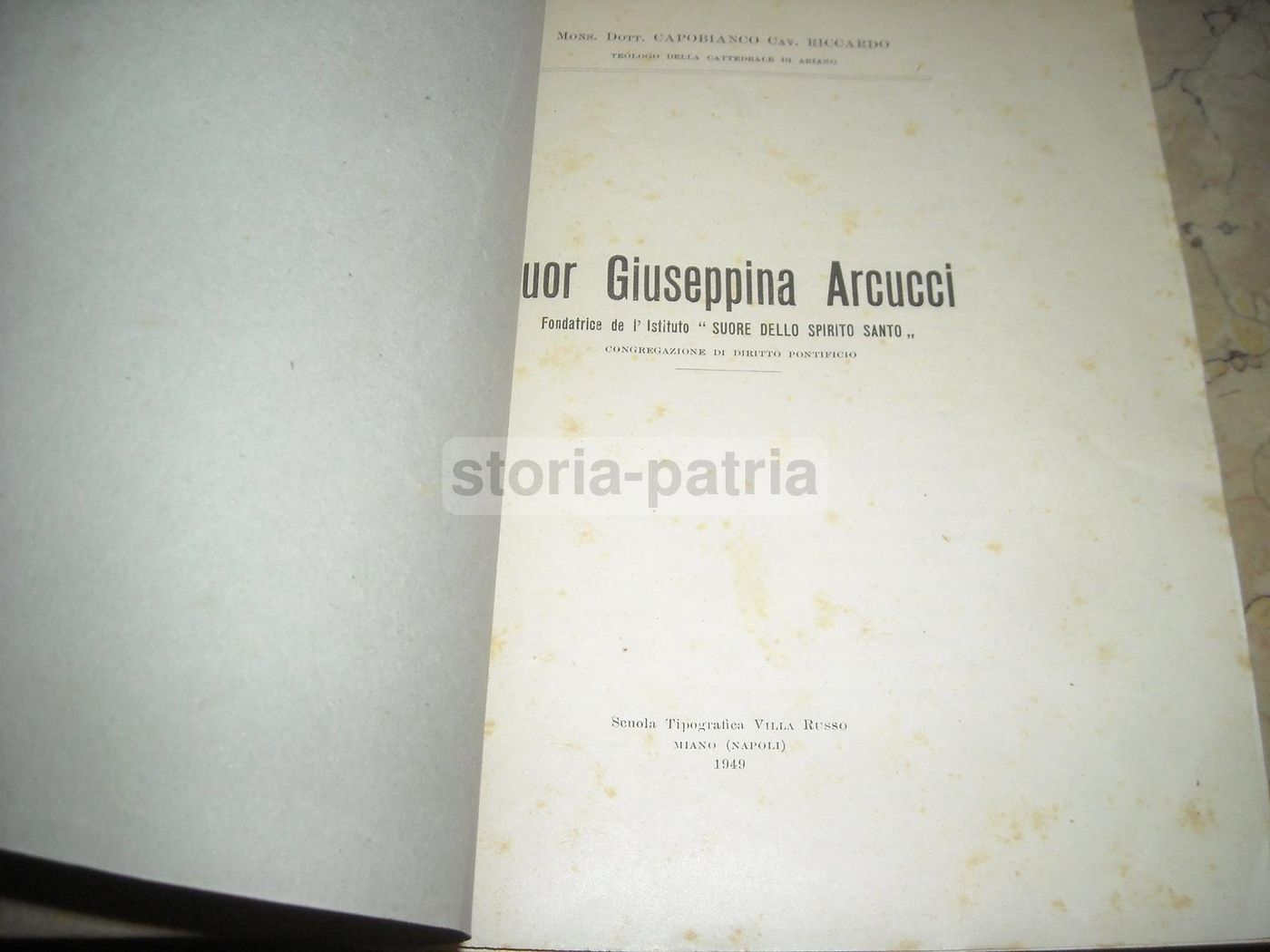 Suor Giuseppina Arcucci Biografia 1949 Suore Dello Spirito Santo