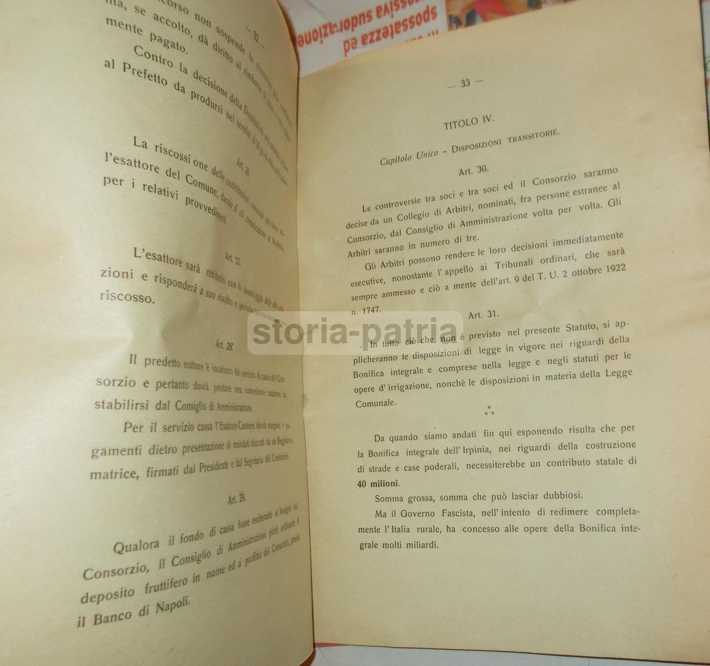 La Bonifica Integrale Nell'Irpinia: Elio Gramignani, 1930