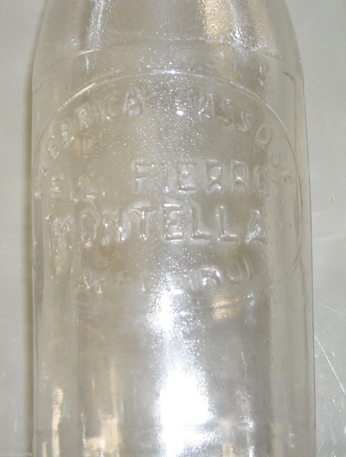 Bottiglia Gassosa F.lli Fierro Montella Avellino Anni '30 Vetro