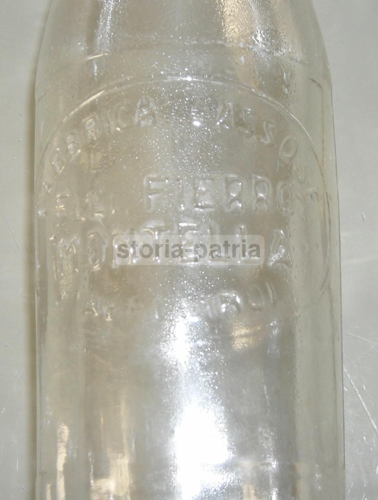 Bottiglia Gassosa F.lli Fierro Montella Avellino Anni '30 Vetro