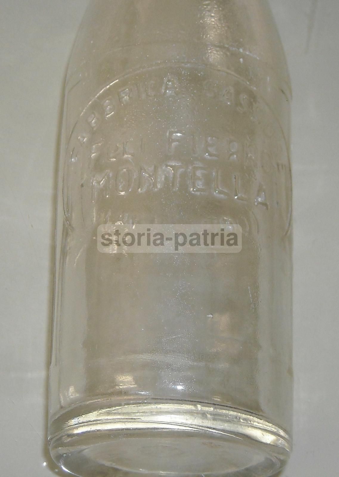 Bottiglia Gassosa F.lli Fierro Montella Avellino Anni '30 Vetro
