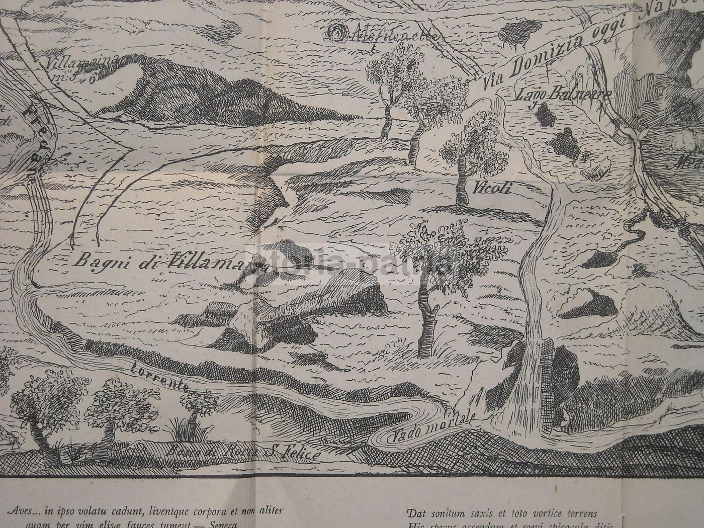 Carta Topografica Della Valle Di Ansante, Irpinia