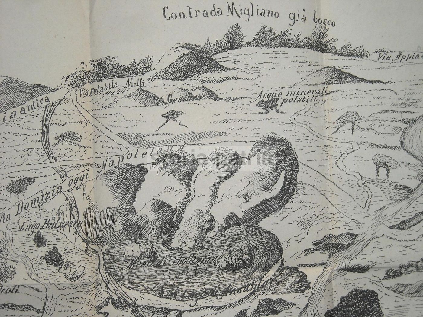 Carta Topografica Della Valle Di Ansante, Irpinia