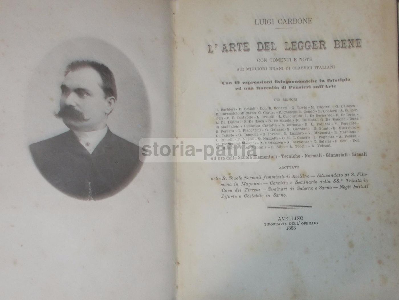 L'Arte Del Leggere Bene Di Luigi Carbone, Avellino 1888