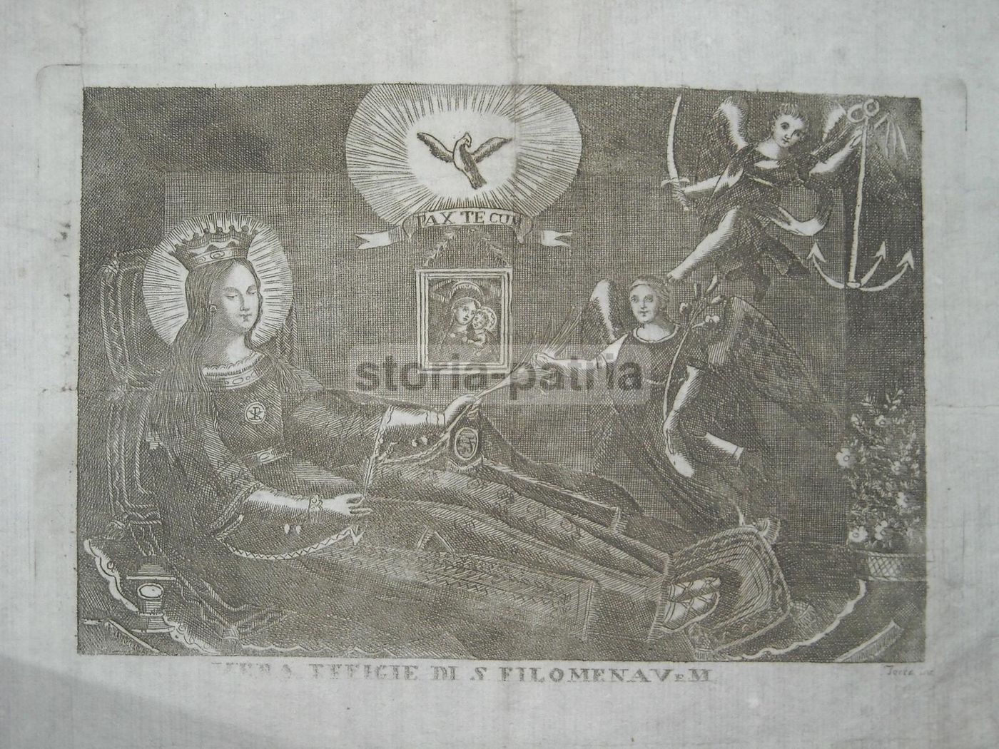 Antica Stampa Popolare Di Santa Filomena, Mugnano Del Cardinale, Irpinia