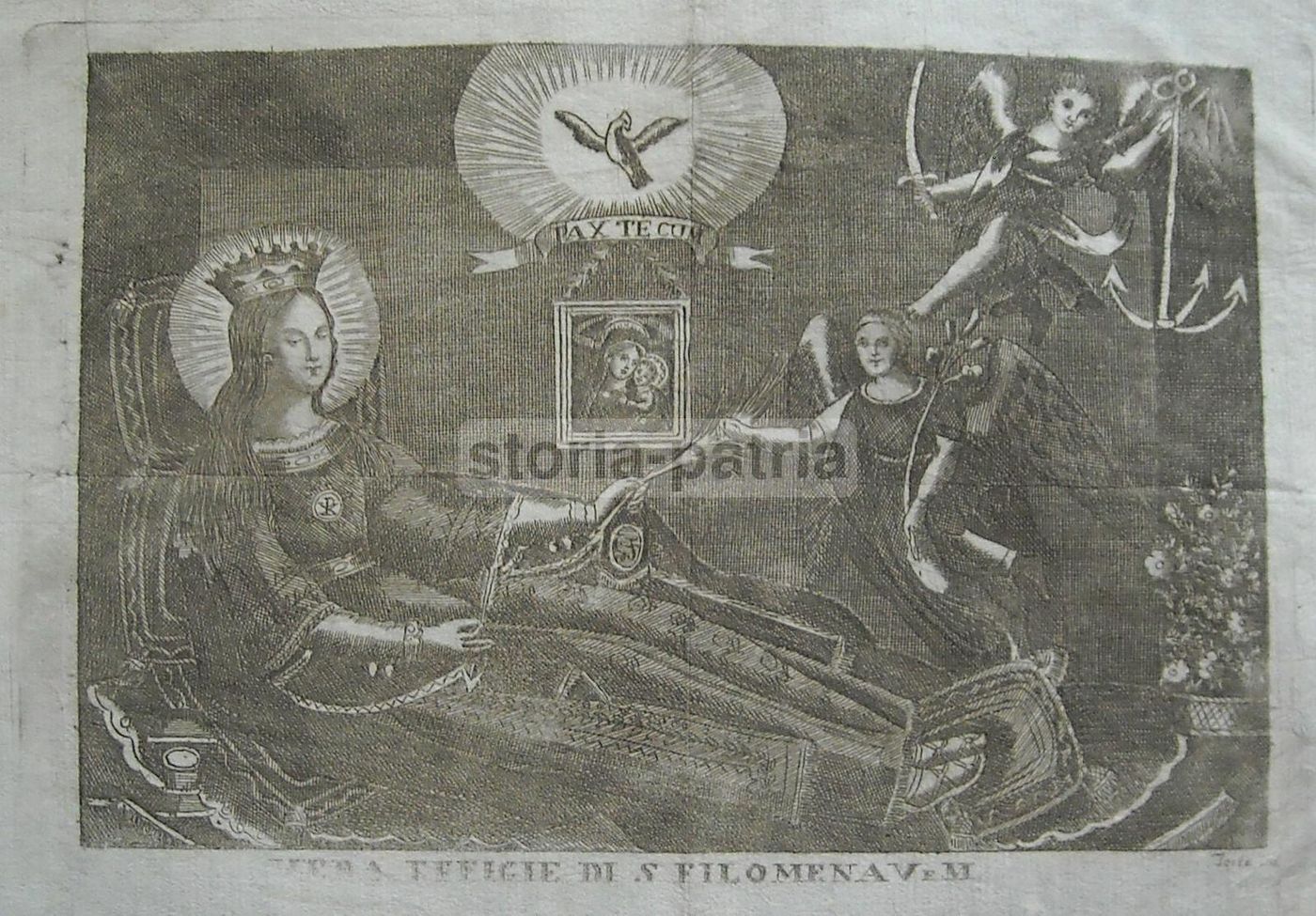 Antica Stampa Popolare Di Santa Filomena, Mugnano Del Cardinale, Irpinia